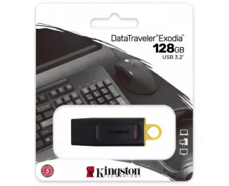 Флешка USB 3.2 128Gb Kingston DataTraveler Exodia Black/Yellow (DTX/128GB)