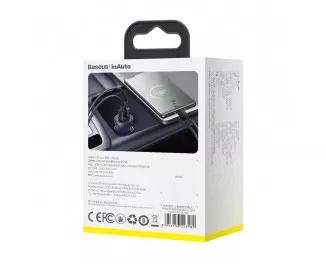 Автомобильное зарядное устройство Baseus Particular Digital Display PPS Dual Quick Charger 65W (CCKX-C0G) Gray