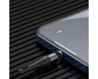 Кабель Lightning > USB  Baseus Zinc Magnetic Safe Fast Charging 2.4A 1.0m (CALXC-KG1) Black