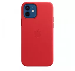 Чехол для Apple iPhone 12 / 12 Pro  Apple Leather Case with MagSafe (PRODUCT)RED (MHKD3)
