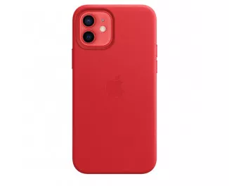 Чехол для Apple iPhone 12 / 12 Pro  Apple Leather Case with MagSafe (PRODUCT)RED (MHKD3)