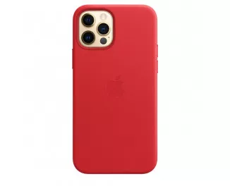 Чехол для Apple iPhone 12 / 12 Pro  Apple Leather Case with MagSafe (PRODUCT)RED (MHKD3)