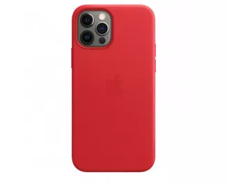 Чехол для Apple iPhone 12 / 12 Pro  Apple Leather Case with MagSafe (PRODUCT)RED (MHKD3)