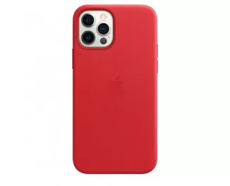 Чехол для Apple iPhone 12 / 12 Pro  Apple Leather Case with MagSafe (PRODUCT)RED (MHKD3)