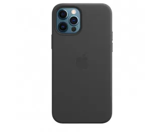 Чехол для Apple iPhone 12 / 12 Pro  Apple Leather Case with MagSafe Black (MHKG3)