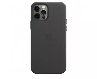 Чехол для Apple iPhone 12 / 12 Pro  Apple Leather Case with MagSafe Black (MHKG3)