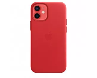 Чехол для Apple iPhone 12 mini  Apple Leather Case with MagSafe (PRODUCT)RED (MHK73)