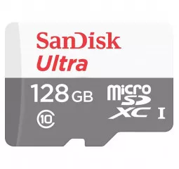 Карта памяти microSD 128Gb SanDisk Ultra class 10 UHS-I + SD адаптер (SDSQUNR-128G-GN3MA)