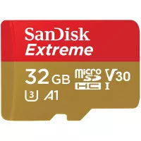 Карта памяти microSD 32Gb SanDisk Extreme class 10 UHS-I A1 V30 (SDSQXAF-032G-GN6GN)