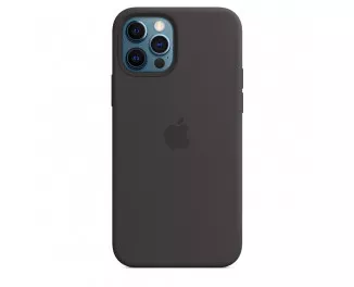 Чехол для Apple iPhone 12 / 12 Pro  Apple Silicone Case with MagSafe Black (MHL73)