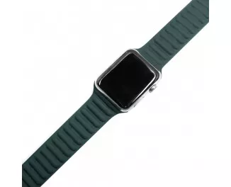 Шкіряний ремінець для Apple Watch 38/40 mm Leather Link Forest Green