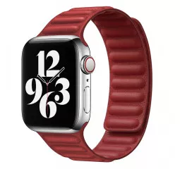 Кожаный ремешок для Apple Watch 38/40 mm Leather Link Red