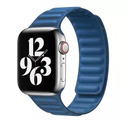 Шкіряний ремінець для Apple Watch 38/40 mm Leather Link Surf Blue