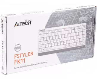 Клавиатура A4Tech FK11 White USB