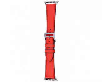 Кожаный ремешок для Apple Watch 42/44 mm Hermes Swift Leather Single Tour Rouge Piment