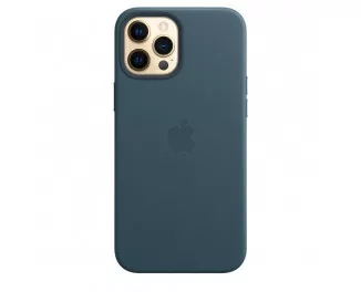 Чехол для Apple iPhone 12 Pro Max  Apple Leather Case with MagSafe Baltic Blue (MHKK3)