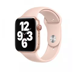 Силиконовый ремешок для Apple Watch 44/45/46 mm Apple Sport Band Pink Sand (MTPM2)