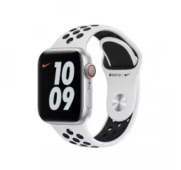 Силиконовый ремешок для Apple Watch 38/40/41 mm Apple Nike Sport Band Pure Platinum/Black (MX8D2)