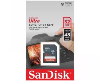 Карта памяти SD 32Gb SanDisk Ultra Lite class 10 UHS-I (SDSDUNR-032G-GN3IN)