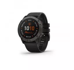 Смарт-часы GARMIN Fenix 6X Pro Solar Titanium Carbon Grey DLC with Black Band (010-02157-21/20)