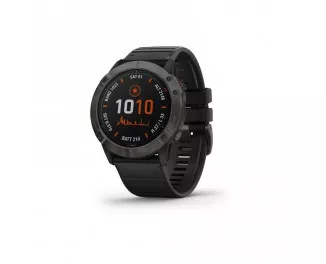 Смарт-годинник GARMIN Fenix 6X Pro Solar Titanium Carbon Grey DLC with Black Band (010-02157-21/20)