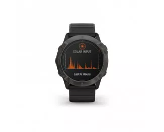 Смарт-годинник GARMIN Fenix 6X Pro Solar Titanium Carbon Grey DLC with Black Band (010-02157-21/20)