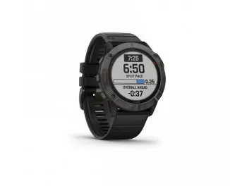Смарт-годинник GARMIN Fenix 6X Pro Solar Titanium Carbon Grey DLC with Black Band (010-02157-21/20)