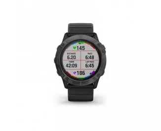 Смарт-годинник GARMIN Fenix 6X Pro Solar Titanium Carbon Grey DLC with Black Band (010-02157-21/20)