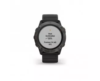 Смарт-годинник GARMIN Fenix 6X Pro Solar Titanium Carbon Grey DLC with Black Band (010-02157-21/20)