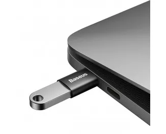 Адаптер - переходник USB Type-C > USB  Baseus Ingenuity Series Mini OTG (ZJJQ000001) Black