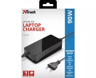 Адаптер питания Trust Primo 90W-19V Universal Laptop, Черный