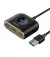 Адаптер USB > Hub  Baseus Square Round Box 4-in-1 (USB 2.0, USB 3.0, MicroUSB) (CAHUB-AY01) Black