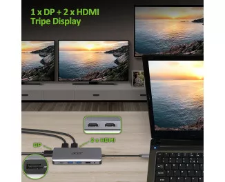 Адаптер USB Type-C > Hub  Acer 12-in-1 Type-C Dongle (HP.DSCAB.009)