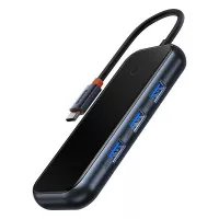 Адаптер USB Type-C > Hub  Baseus AcmeJoy 4in1 (HDMI, 3xUSB3.0, Type-C PD&Data) (WKJZ010013) Dark Dray