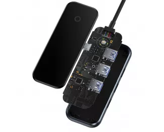 Адаптер USB Type-C > Hub  Baseus AcmeJoy 4in1 (HDMI, 3xUSB3.0, Type-C PD&Data) (WKJZ010013) Dark Dray