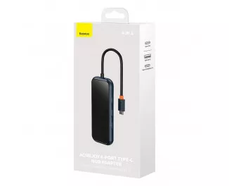 Адаптер USB Type-C > Hub  Baseus AcmeJoy 4in1 (HDMI, 3xUSB3.0, Type-C PD&Data) (WKJZ010013) Dark Dray