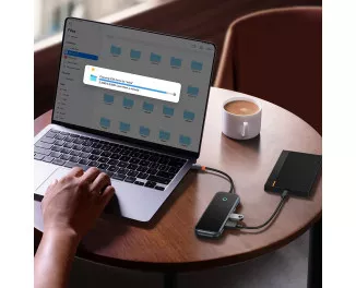 Адаптер USB Type-C > Hub  Baseus AcmeJoy 5in1 (HDMI, 2xUSB3.0, USB2.0, Type-C PD&Data) (WKJZ010213) Dark Dray