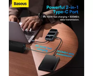 Адаптер USB Type-C > Hub  Baseus AcmeJoy 5in1 (HDMI, 2xUSB3.0, USB2.0, Type-C PD&Data) (WKJZ010213) Dark Dray