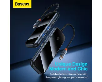 Адаптер USB Type-C > Hub  Baseus AcmeJoy 5in1 (HDMI, 2xUSB3.0, USB2.0, Type-C PD&Data) (WKJZ010213) Dark Dray