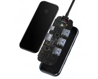 Адаптер USB Type-C > Hub  Baseus AcmeJoy 5in1 (HDMI, 2xUSB3.0, USB2.0, Type-C PD&Data) (WKJZ010213) Dark Dray