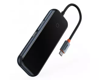 Адаптер USB Type-C > Hub  Baseus AcmeJoy 5in1 (HDMI, 2xUSB3.0, USB2.0, Type-C PD&Data) (WKJZ010213) Dark Dray