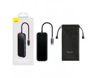 Адаптер USB Type-C > Hub  Baseus AcmeJoy 5in1 (HDMI, 2xUSB3.0, USB2.0, Type-C PD&Data) (WKJZ010213) Dark Dray