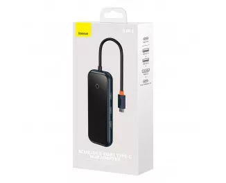 Адаптер USB Type-C > Hub  Baseus AcmeJoy 5in1 (HDMI, 2xUSB3.0, USB2.0, Type-C PD&Data) (WKJZ010213) Dark Dray