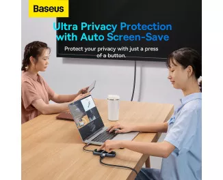 Адаптер USB Type-C > Hub  Baseus AcmeJoy 6in1 (HDMI, 2xUSB3.0, USB2.0, Type-C PD&Data, RJ45) (WKJZ010313) Dark Dray