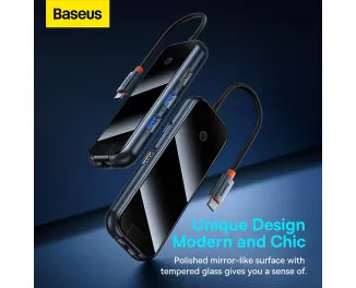 Адаптер USB Type-C > Hub  Baseus AcmeJoy 6in1 (HDMI, 2xUSB3.0, USB2.0, Type-C PD&Data, RJ45) (WKJZ010313) Dark Dray
