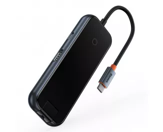 Адаптер USB Type-C > Hub  Baseus AcmeJoy 6in1 (HDMI, 2xUSB3.0, USB2.0, Type-C PD&Data, RJ45) (WKJZ010313) Dark Dray