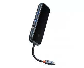 Адаптер USB Type-C > Hub  Baseus AcmeJoy 6in1 (HDMI, 2xUSB3.0, USB2.0, Type-C PD&Data, RJ45) (WKJZ010313) Dark Dray
