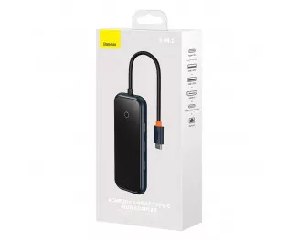 Адаптер USB Type-C > Hub  Baseus AcmeJoy 6in1 (HDMI, 2xUSB3.0, USB2.0, Type-C PD&Data, RJ45) (WKJZ010313) Dark Dray