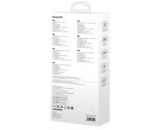 Адаптер USB Type-C > Hub  Baseus AcmeJoy 8in1 (HDMI, 2xUSB3.0, USB2.0, Type-C PD&Data, RJ45, SD/TF) (WKJZ010613) Dark Dray