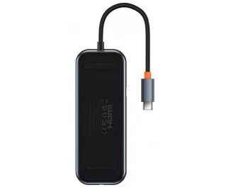 Адаптер USB Type-C > Hub  Baseus AcmeJoy 8in1 (HDMI, 2xUSB3.0, USB2.0, Type-C PD&Data, RJ45, SD/TF) (WKJZ010613) Dark Dray